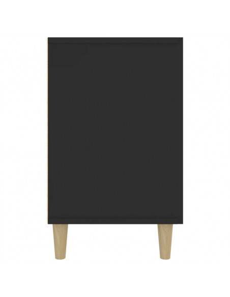 Credenza Nera 100x36x60 cm in Legno Multistrato