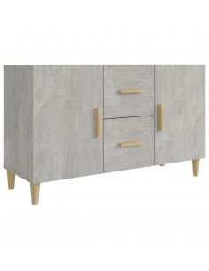 Credenza Grigio Cemento 100x36x60 cm in Legno Multistrato 2