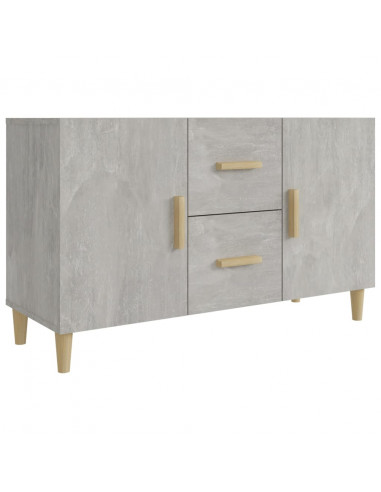Credenza Grigio Cemento 100x36x60 cm in Legno Multistrato