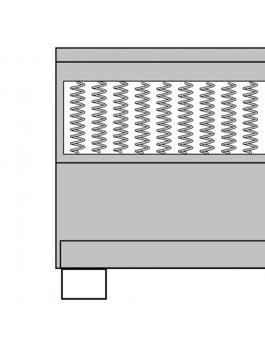 Letto a Molle Grigio Scuro in Tessuto 140x200 cm
