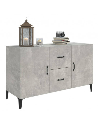 Credenza Grigio Cemento 100x36x60 cm in Legno Multistrato