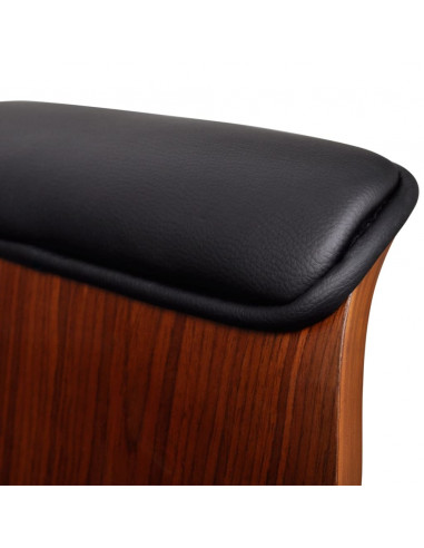 Poltrona Girevole in Legno Piegato e Similpelle