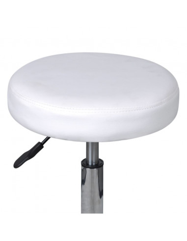 Sgabelli da Ufficio 2 pz Bianchi 35,5x84 cm in Similpelle