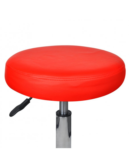 Sgabelli da Ufficio 2 pz Rossi 35,5x84 cm in Similpelle