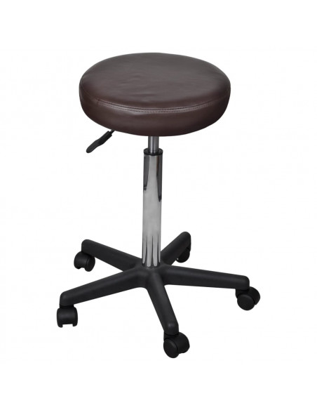 Sgabelli da Ufficio 2 pz Marroni 35,5x84 cm in Similpelle