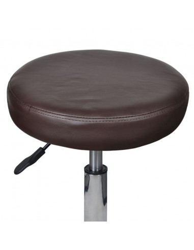 Sgabelli da Ufficio 2 pz Marroni 35,5x84 cm in Similpelle