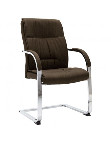 Sedia da Ufficio a Sbalzo Marrone in Tessuto