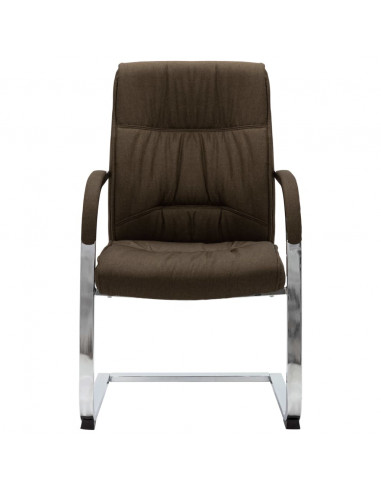 Sedia da Ufficio a Sbalzo Marrone in Tessuto