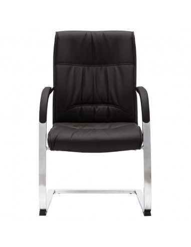 Sedia da Ufficio a Sbalzo Nera in Similpelle