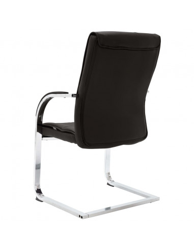 Sedia da Ufficio a Sbalzo Nera in Similpelle