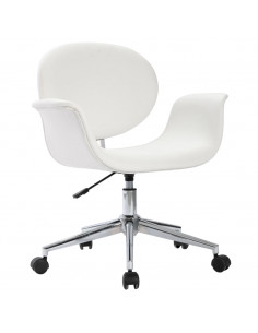 Sedia da Ufficio Girevole Bianca in Similpelle 2