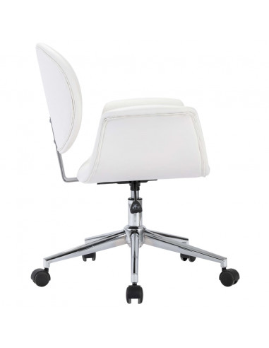 Sedia da Ufficio Girevole Bianca in Similpelle