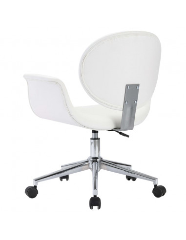Sedia da Ufficio Girevole Bianca in Similpelle