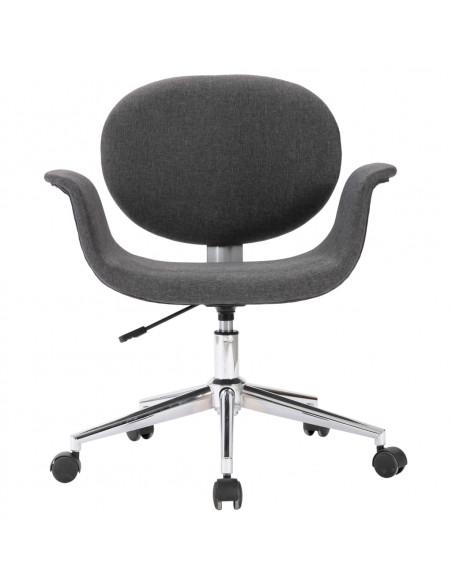 Sedia da Ufficio Girevole Grigia in Tessuto