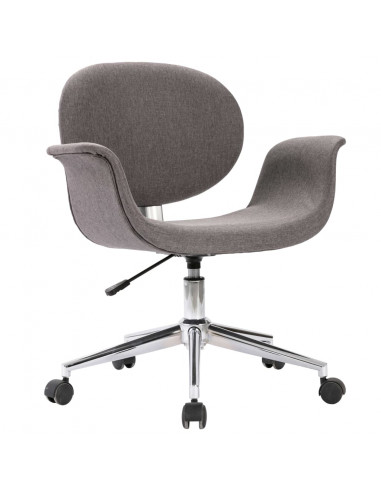 Sedia da Ufficio Girevole Grigia in Tessuto