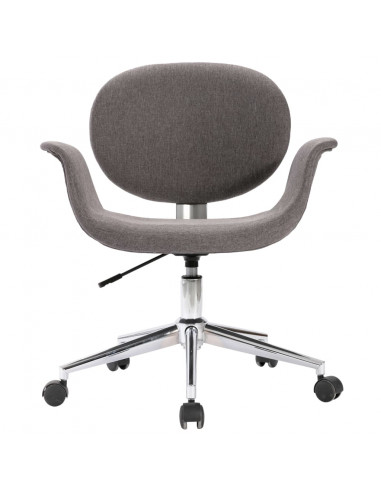 Sedia da Ufficio Girevole Grigia in Tessuto