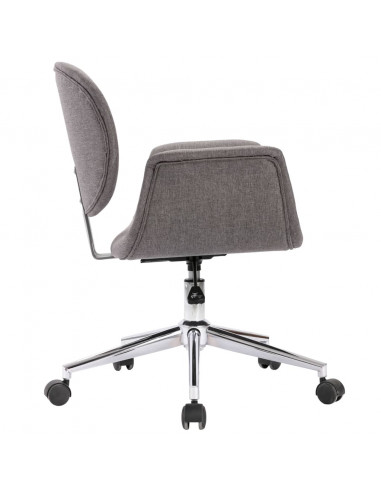 Sedia da Ufficio Girevole Grigia in Tessuto