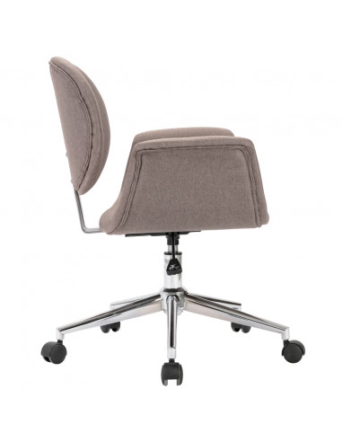 Sedia da Ufficio Girevole Grigio Talpa in Tessuto