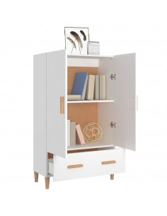 Credenza Bianca 70x31x115 cm in Legno Multistrato 2