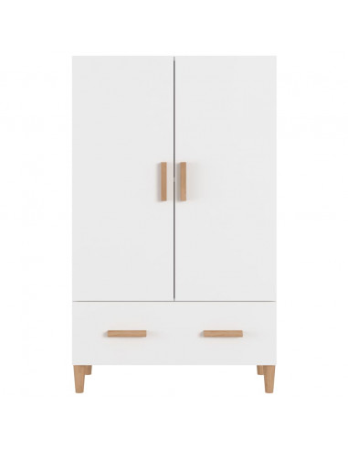Credenza Bianca 70x31x115 cm in Legno Multistrato