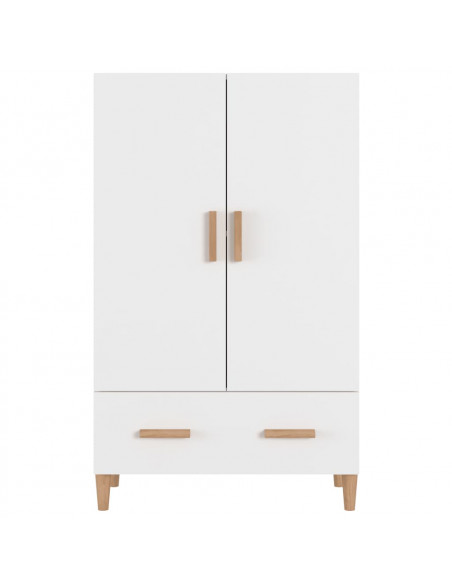 Credenza Bianca 70x31x115 cm in Legno Multistrato