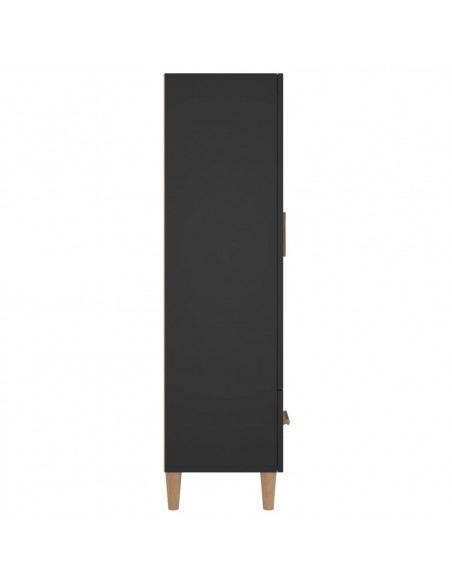 Credenza Nera 70x31x115 cm in Legno Multistrato