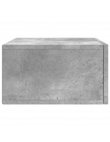 Comodino a Muro Grigio Cemento 35x35x20 cm