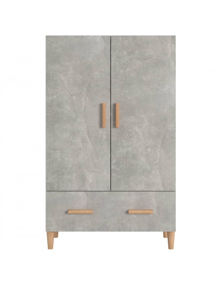 Credenza Grigio Cemento 70x31x115 cm in Legno Multistrato