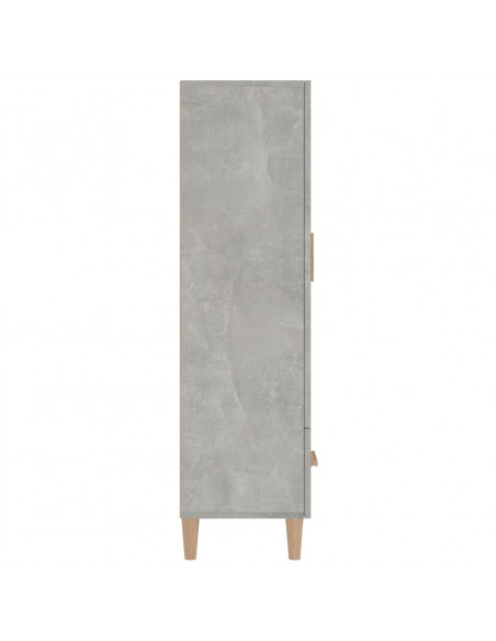 Credenza Grigio Cemento 70x31x115 cm in Legno Multistrato