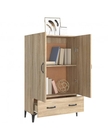 Credenza Rovere Sonoma 70x31x115 cm in Legno Multistrato