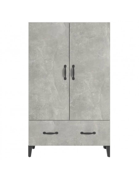 Credenza Grigio Cemento 70x31x115 cm in Legno Multistrato
