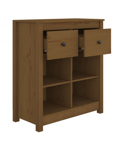 Credenza Miele 70x35x80 cm in Legno Massello di Pino