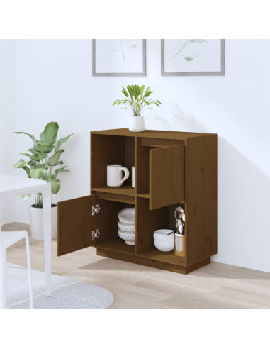 Credenza Miele 74x35x80 cm in Legno Massello di Pino