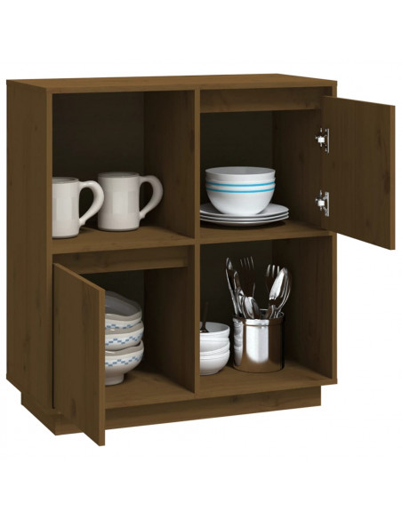 Credenza Miele 74x35x80 cm in Legno Massello di Pino