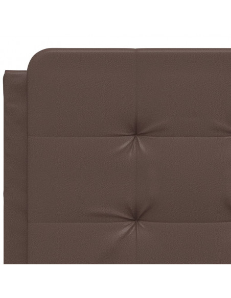 Giroletto con Testiera Marrone 140x190 cm in Similpelle