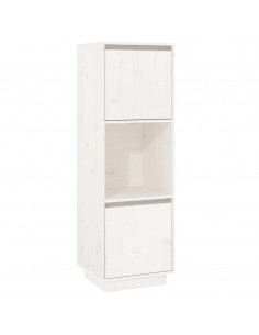 Credenza Bianca 38x35x117 cm in Legno Massello di Pino 2