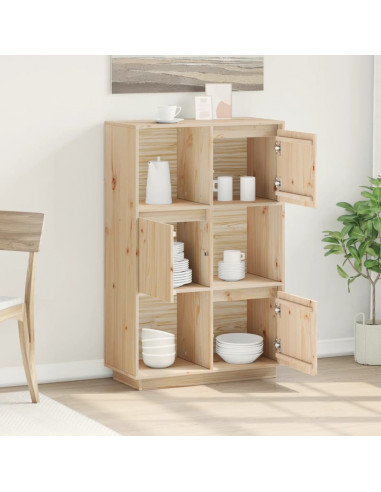 Credenza 74x35x117 cm in Legno Massello di Pino