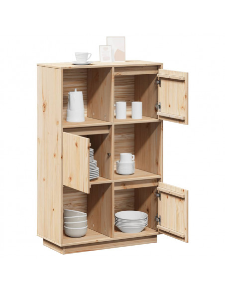 Credenza 74x35x117 cm in Legno Massello di Pino
