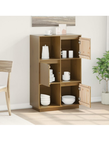 Credenza Miele 74x35x117 cm in Legno Massello di Pino