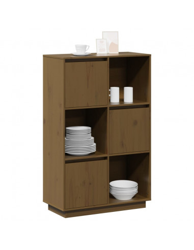 Credenza Miele 74x35x117 cm in Legno Massello di Pino