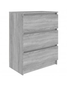 Credenza Grigio Sonoma 60x35x76 cm in Legno Multistrato 2