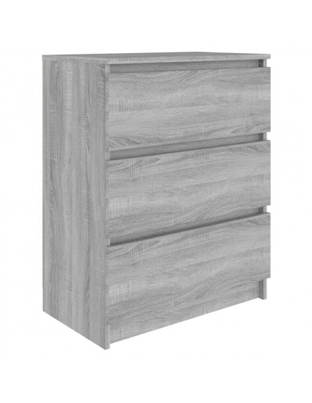 Credenza Grigio Sonoma 60x35x76 cm in Legno Multistrato