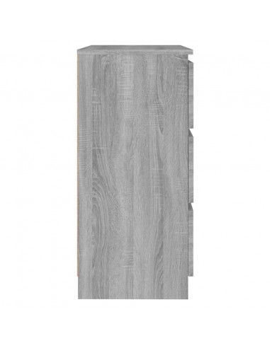 Credenza Grigio Sonoma 60x35x76 cm in Legno Multistrato