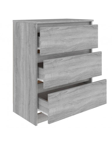 Credenza Grigio Sonoma 60x35x76 cm in Legno Multistrato