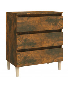 Credenza Rovere Fumo 60x35x69 cm in Legno Multistrato 2