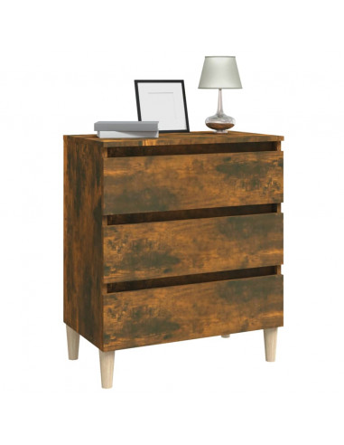 Credenza Rovere Fumo 60x35x69 cm in Legno Multistrato