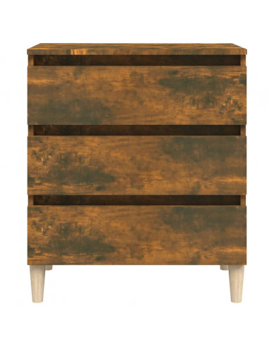 Credenza Rovere Fumo 60x35x69 cm in Legno Multistrato