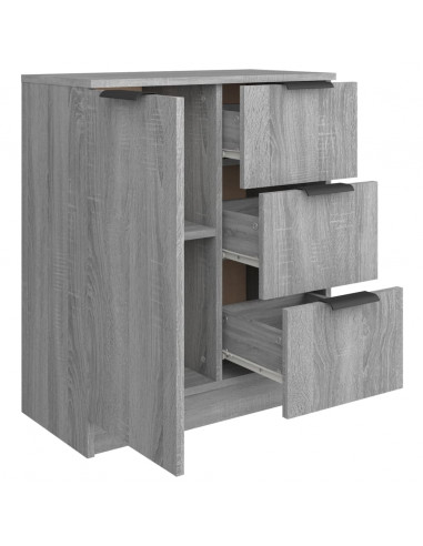 Credenza Grigio Sonoma 60x30x70 cm in Legno Multistrato