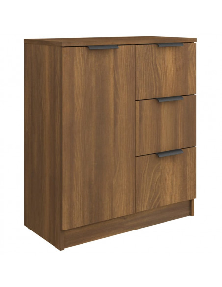 Credenza Rovere Marrone 60x30x70 cm in Legno Multistrato