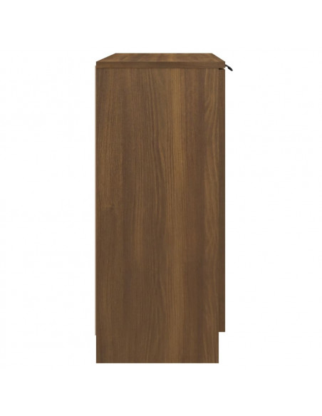 Credenza Rovere Marrone 60x30x70 cm in Legno Multistrato